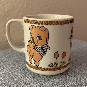 Vintage Japanese Style craft Animal Cartoon Mug